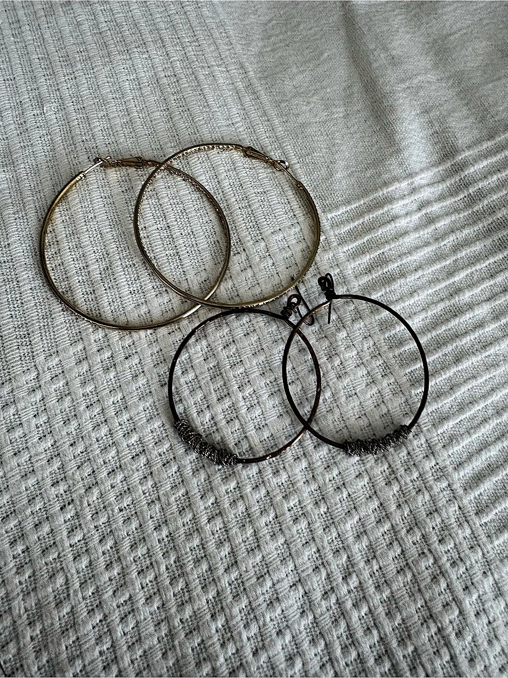Gold & Brown Hoop Jewelry Set